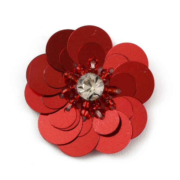 Appliques de perles en pvc en forme de fleur