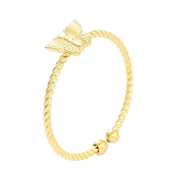 

PandaHall Real 18K Gold Plated 304 Stainless Steel Open Cuff Rings for Women, Butterfly, Adjustable, butterfly: 5.8x7mm 304 Stainless Steel...