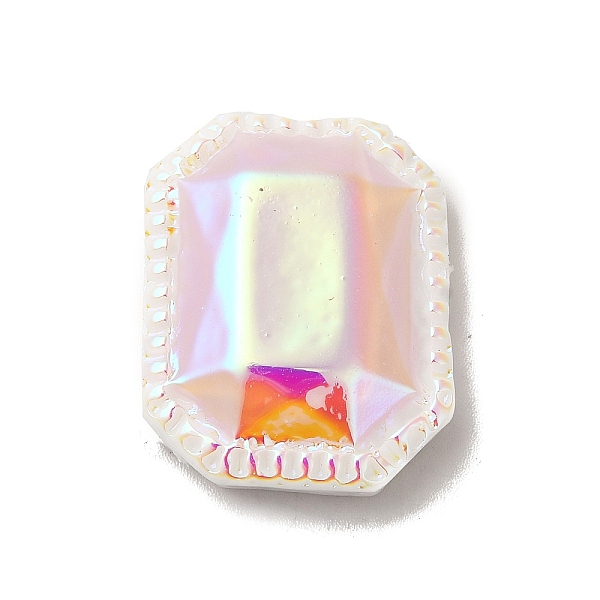 

PandaHall Opaque Resin Cabochons, AB Color Plated, Octagon, Mixed Color, 26x20x7mm Resin Octagon Multicolor