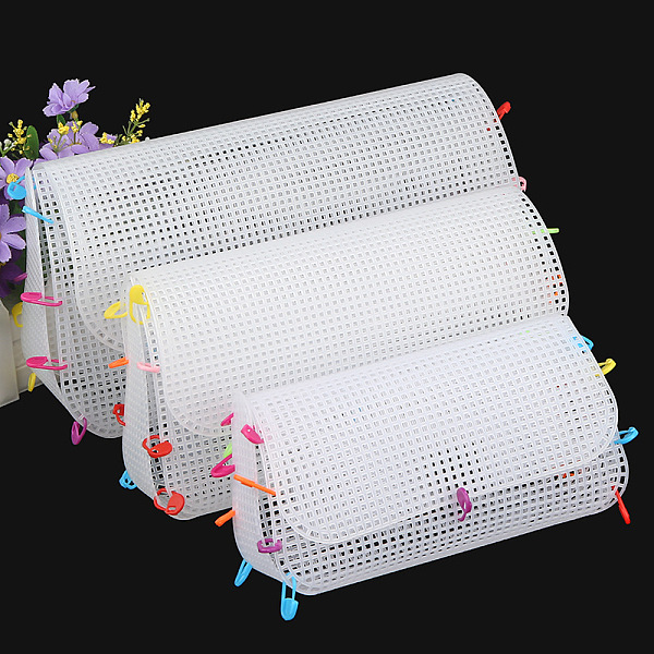 

PandaHall DIY Rectangle-shaped Plastic Mesh Canvas Sheet, for Knitting Bag Crochet Projects Accessories, White, 505x530x1.5mm Plastic White