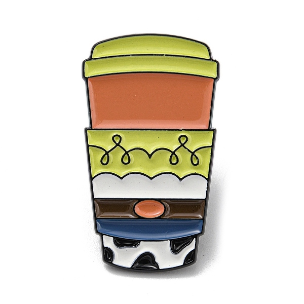 

PandaHall Milk Tea Alloy Enamel Brooch, for Men and Women, Dirnk, Green Yellow, 30.5x17.5x1.5mm Alloy+Enamel Drink