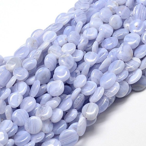 

PandaHall Natural Blue Lace Agate Gemstone Nuggets Bead Strands, Tumbled Stone, 9~12x8~13x5~7mm, Hole: 1mm, about 15.3 inch~15.7 inch Blue...