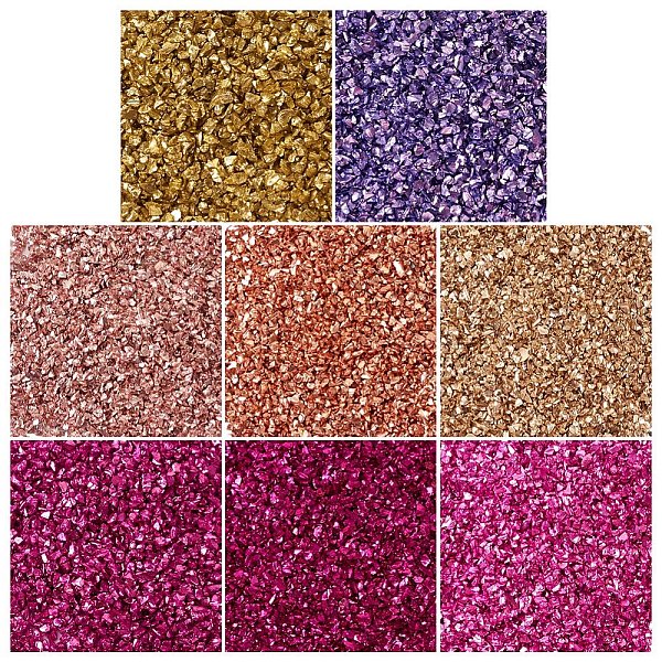 

PandaHall 8 Bags 8 Colors Electroplate Glass Beads, AB Color Plated, No Hole Beads, Chip, Mixed Color, 1~3x1~3x0.2~0.5mm, 1 Bag/color Glass..., Multicolor