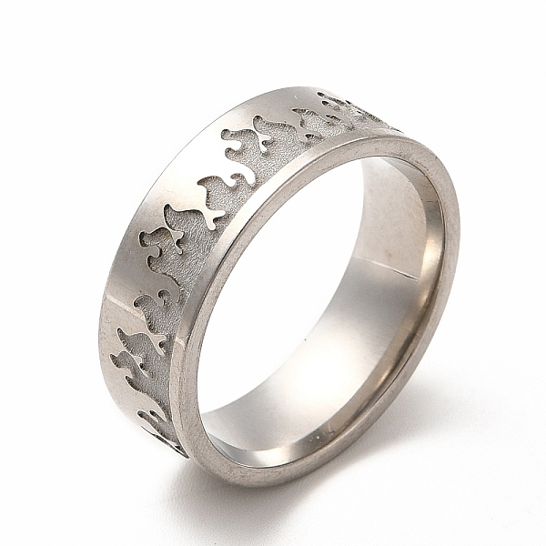 

PandaHall 201 Stainless Steel Grooved Finger Ring Settings, for Enamel, Stainless Steel Color, Inner Diameter: 21mm 201 Stainless Steel