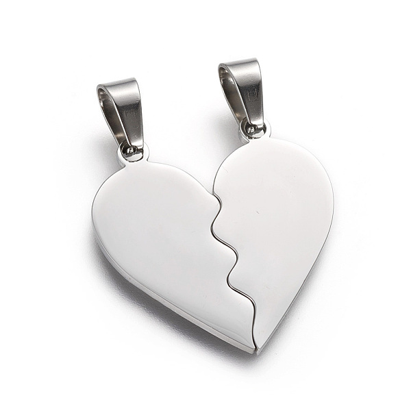 

PandaHall 304 Stainless Steel Split Pendants, Valentine's Day Style, Double Heart, Stainless Steel Color, 26x25.5x1.4mm, Hole: 4x7mm 304...