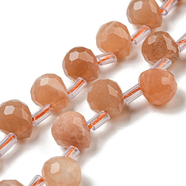

PandaHall Natural Sunstone Beads Strands, Faceted, Top Drilled, Teardrop, 10x8mm, Hole: 1mm, about 38pcs/strand, 15.55~16.142''(39.5~41cm)...