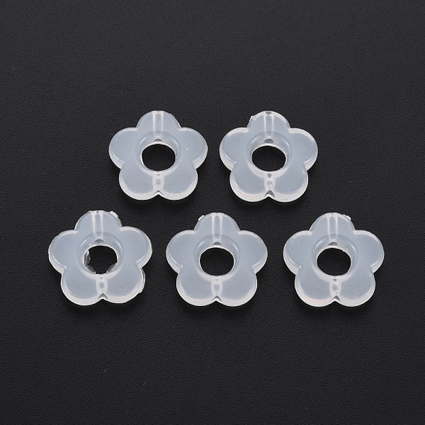 

PandaHall Transparent Acrylic Beads, Flower, WhiteSmoke, 14.5x14.5x4mm, Hole: 1.5mm, about 1240pcs/500g Acrylic Flower White