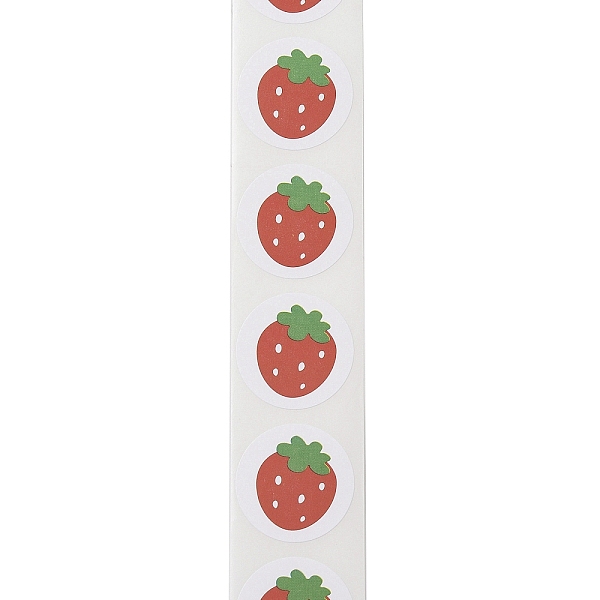

PandaHall Self-Adhesive Stickers, Flower & Fruits, for Presents Decoration, Strawberry, 25mm Paper Strawberry