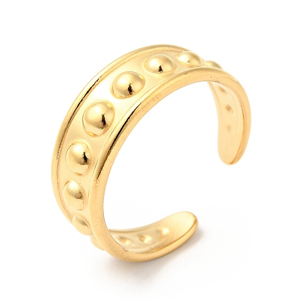 

PandaHall Ion Plating(IP) 304 Stainless Steel Open Cuff Ring for Men Women, Golden, US Size 8 1/2(18.5mm) 304 Stainless Steel