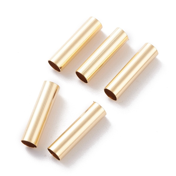

PandaHall Brass Tube Beads, Long-Lasting Plated, Tube, Real 24K Gold Plated, 9x4mm, Hole: 3.5mm Brass Tube
