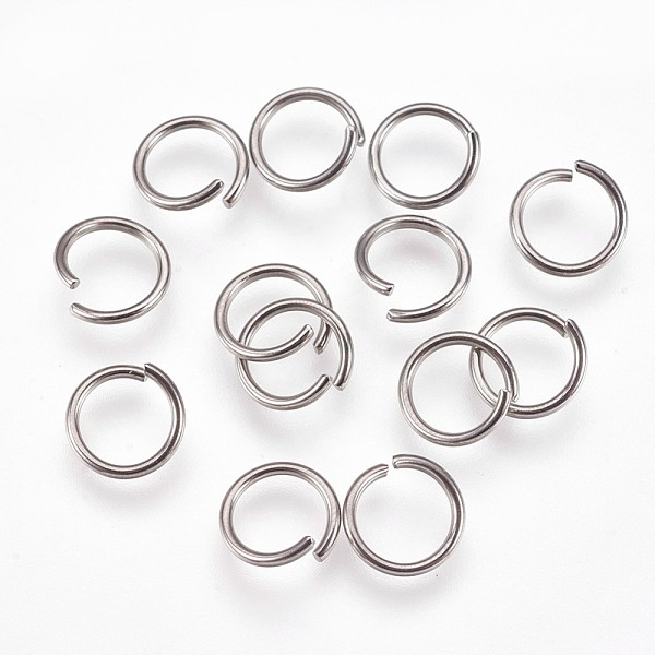 

PandaHall 304 Stainless Steel Open Jump Rings, Stainless Steel Color, 10x1mm, 18 Gauge, Inner Diameter: 7.5mm, 2000pcs/bag 304 Stainless...