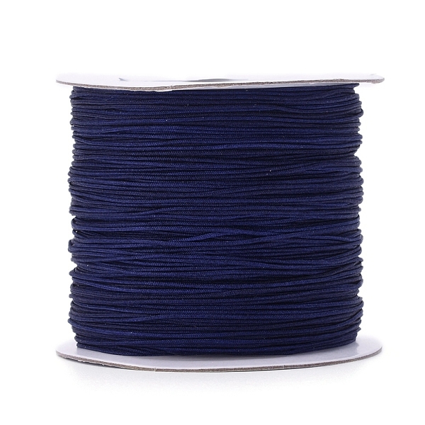

PandaHall Nylon Thread, Nylon Jewelry Cord for Custom Woven Jewelry Making, Prussian Blue, 0.6mm, about 142.16 yards(130m)/roll Nylon Blue