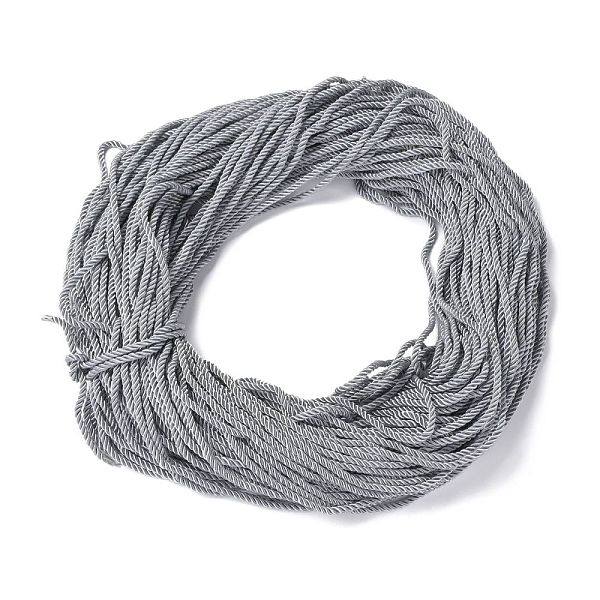 

PandaHall Polyester Cord, Twisted Cord, Silver, 5mm, about 97~100m/bundle Polyester Silver