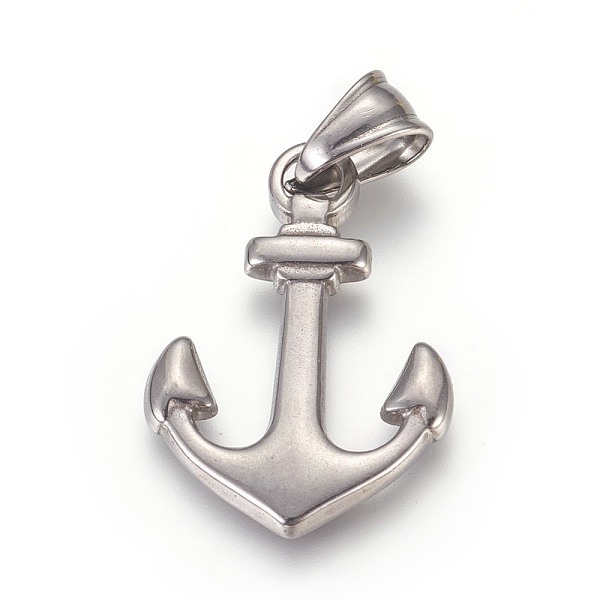 

PandaHall 304 Stainless Steel Pendants, with 201 Stainless Clasp, Anchor, Stainless Steel Color, 30.5x21.5x2.5mm, Hole: 5x7.5mm 304...