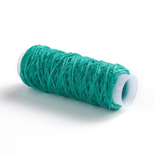 

PandaHall Waxed Polyester Cord, for Jewelry Making, Light Sea Green, 0.8mm, about 30m/roll Waxed Polyester Cord Flat Green