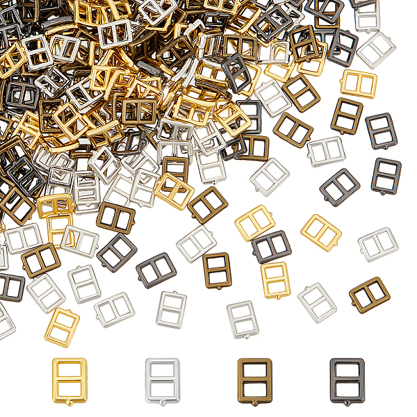 

PandaHall Fingerinspire 320Pcs 4 Colors Rectangle Shape Alloy Buckle Clasps, For Doll Webbing, Strapping Bags, Garment Accessories, Mixed...