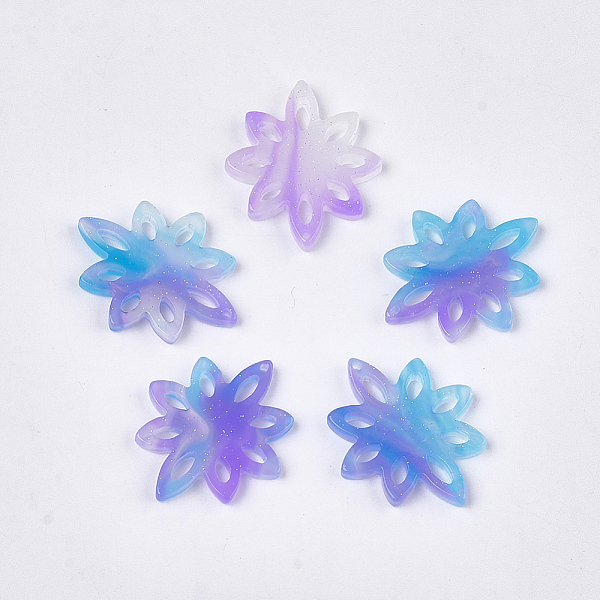 

PandaHall Cellulose Acetate(Resin) Pendants, Flower, Medium Slate Blue, 29.5x24.5x3mm, Hole: 1.2mm Cellulose Acetate Flower Purple