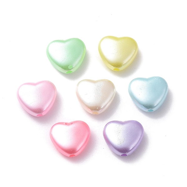 

PandaHall Opaque Acrylic Beads, Heart, Mixed Color, 11x12x5mm, Hole: 1.8mm, about 1250pcs/500g Acrylic Heart Multicolor