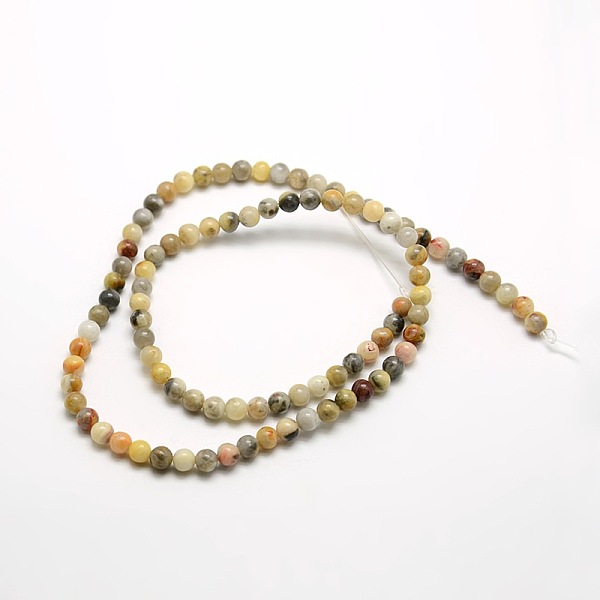 

PandaHall Round Natural Crazy Lace Agate Beads Strands, 4mm, Hole: 1mm, about 93pcs/strand, 15.7 inch Crazy Agate Round
