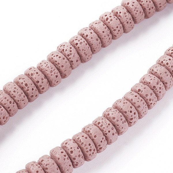 Brins de perles de pierre de lave naturelle