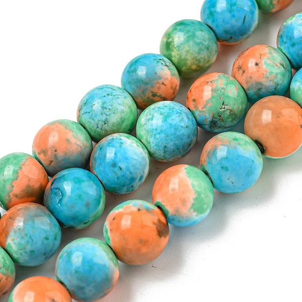 Brins de perles de jaspe impérial synthétiques