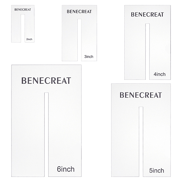

PandaHall BENECREAT 1 Set Acrylic Sheets, for Bow Making, Rectangle, Clear, 80~240x50~150x3mm, 5pcs/set Acrylic Clear