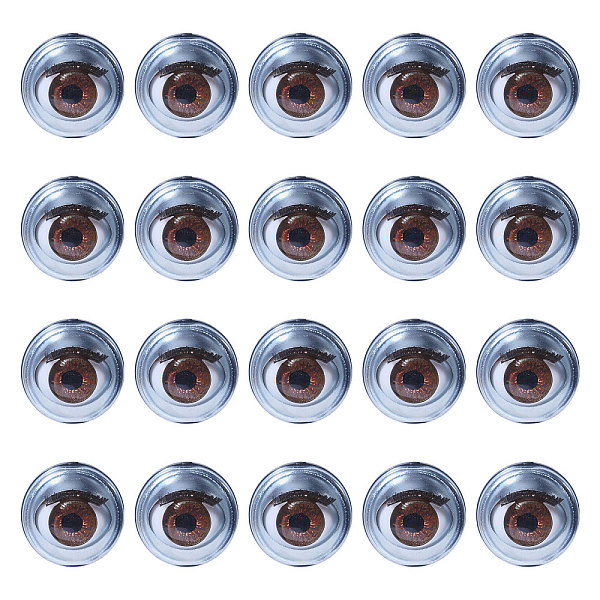 10 Pairs Iron & Plastic Blinkable Craft Eye