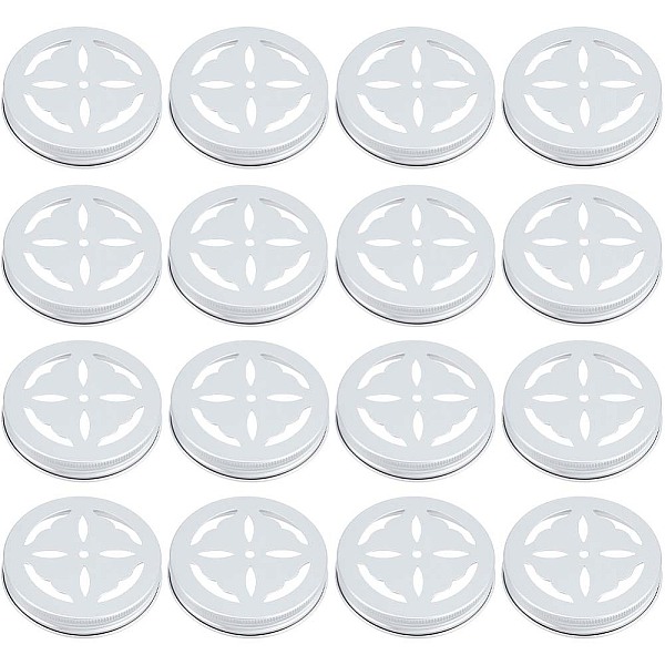 

PandaHall GORGECRAFT 16pcs Mason Flower Jar Insert Lid Plants Organizer Frog Lids Butterflyl Pattern Glass Bottle Covers for Regular Mouth...