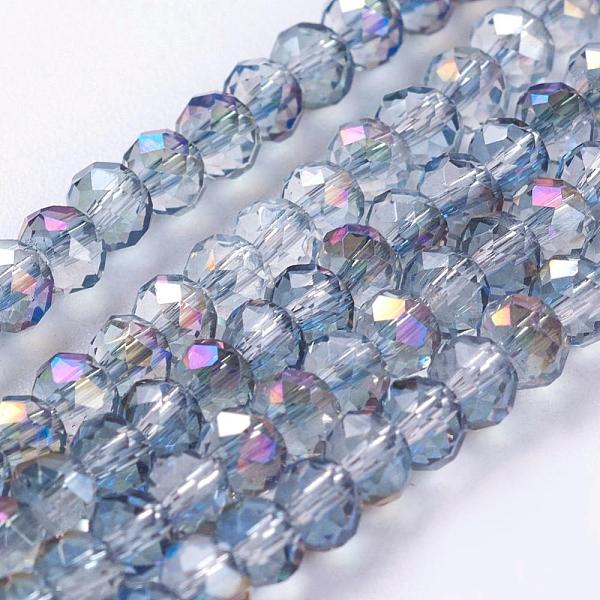 

PandaHall Half Plated Faceted Rondelle Electroplate Glass Beads Strands, Purple, 3x2mm, Hole: 1mm, about 165~169pcs/strand, 15~16 inch...