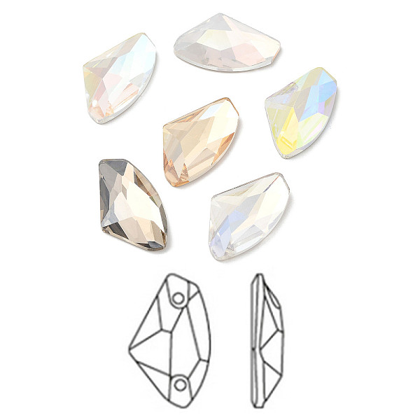 

PandaHall K9 Glass Rhinestone Cabochons, Flat Back & Back Plated, Faceted, Axe Shape, Mixed Color, 27x16x6.5mm Glass Rhinestone Others..., Multicolor