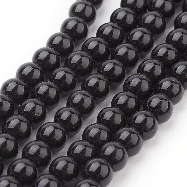 

PandaHall Glass Pearl Beads Strands, Pearlized, Round, Black, 6mm, Hole: 1mm, about 140pcs/strand, 32 inch Glass Round Black