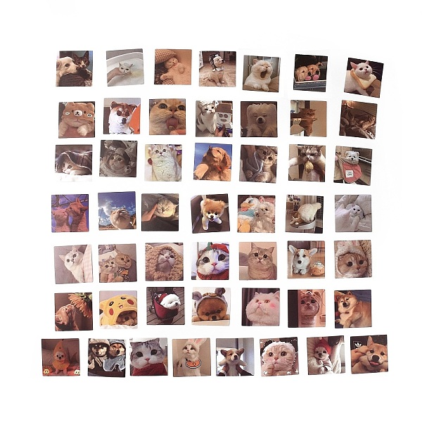 

PandaHall 48Pcs 48 Styles PVC Plastic Pet Stickers Sets, Waterproof Adhesive Decals for DIY Scrapbooking, Photo Album Decoration, Dog, Cat...