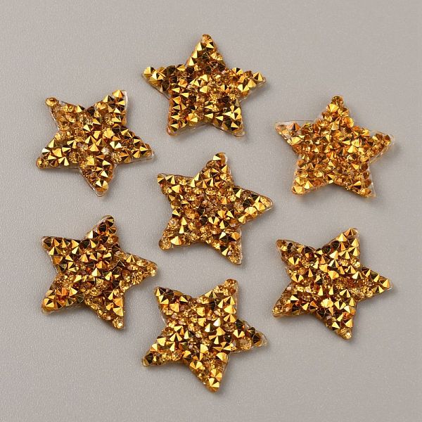 

PandaHall Star Hotfix Rhinestone, Resin Rhinestone, Costume Accessories, Sewing Craft Decoration, Light Topaz, 20~21x20~21x2mm Resin..., Yellow