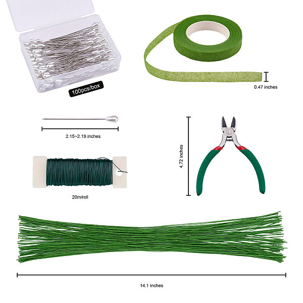 

PandaHall DIY Decorative Artificial Flower Making Kit, Including Iron Head Pins & Wires, Crepa Paper & 45# Steel Side Cutting Pliers, Paper..., Multicolor