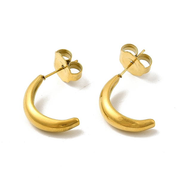 

PandaHall 304 Stainless Steel Stud Earing for Women Men, Crescent Moon, Golden, 19.5x5mm, Pin: 0.8mm 304 Stainless Steel Moon