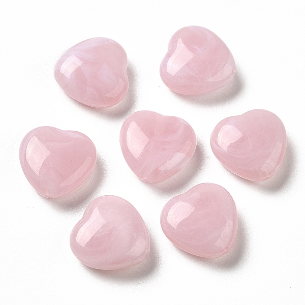 

PandaHall Transparent Acrylic Beads, Two Tone, Heart, Pink, 15x15.5x6.5mm, Hole: 1.4mm, about: 480pcs/500g Acrylic Heart Pink