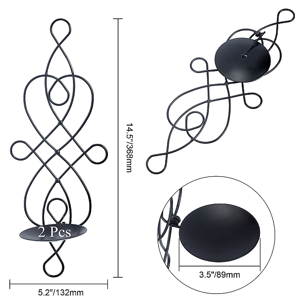 

PandaHall Iron Hanging Candle Holder, Perfect Home Party Decoration, Hollow, Black, 14.5x10.5x35cm Iron Black
