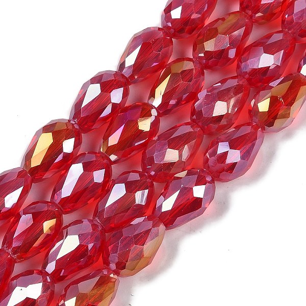 Transparentes perles de verre de galvanoplastie brins