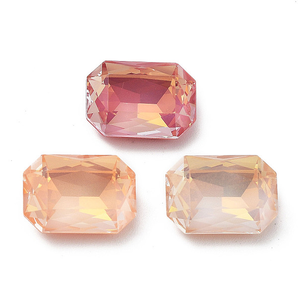 

PandaHall Electroplate K9 Glass Rhinestone Cabochons, Point Back & Back Plated, Faceted, Rectangle, Mixed Color, 14x10x5mm Glass Rhinestone..., Multicolor