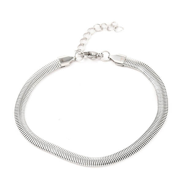 

PandaHall Unisex 304 Stainless Steel Herringbone Chain Bracelets, with Lobster Claw Clasps, Stainless Steel Color, 7-7/8 inch(20cm) 304...