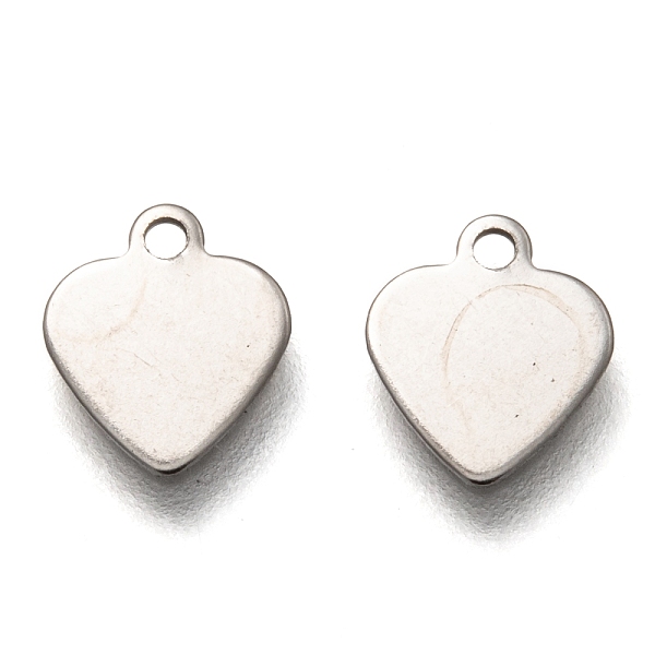 

PandaHall 201 Stainless Steel Charms, Laser Cut, Heart, Stainless Steel Color, 10x9x0.5mm, Hole: 1.2mm 201 Stainless Steel Heart