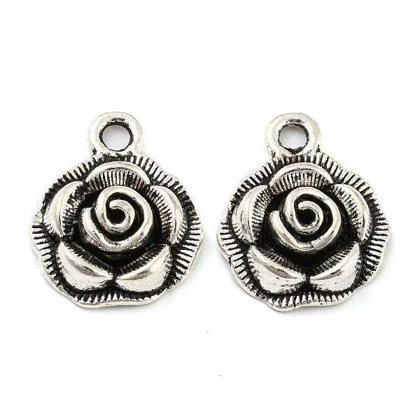 

PandaHall Alloy Pendants, Cadmium Free & Lead Free, Flower, Antique Silver, 17x14x4.5mm, Hole: 1.8mm, about 526pcs/1000g Alloy Flower