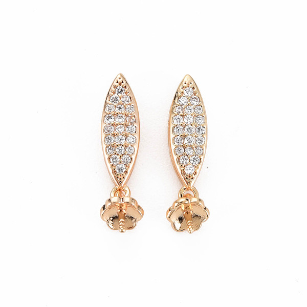 

PandaHall Brass Micro Pave Clear Cubic Zirconia Peg Bails Pendants, Nickel Free, For Half Drilled Beads, Horse Eye, Real 18K Gold Plated...
