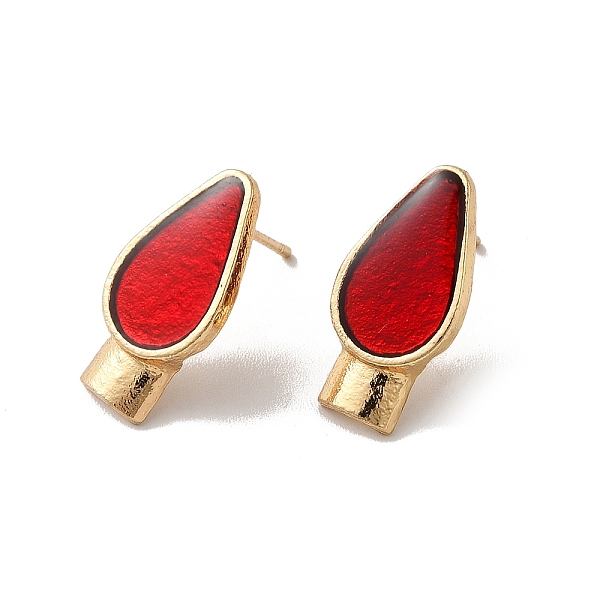 

PandaHall Christmas Candle Alloy Resin Stud Earrings for Women, with 304 Stainless Steel Pin, Cadmium Free & Nickel Free & Lead Free, Red...