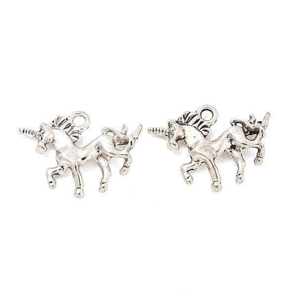 

PandaHall Tibetan Style Alloy Pendants, Unicorn, Cadmium Free & Lead Free, Antique Silver, 15x17x3mm, Hole: 1.5mm Alloy Unicorn