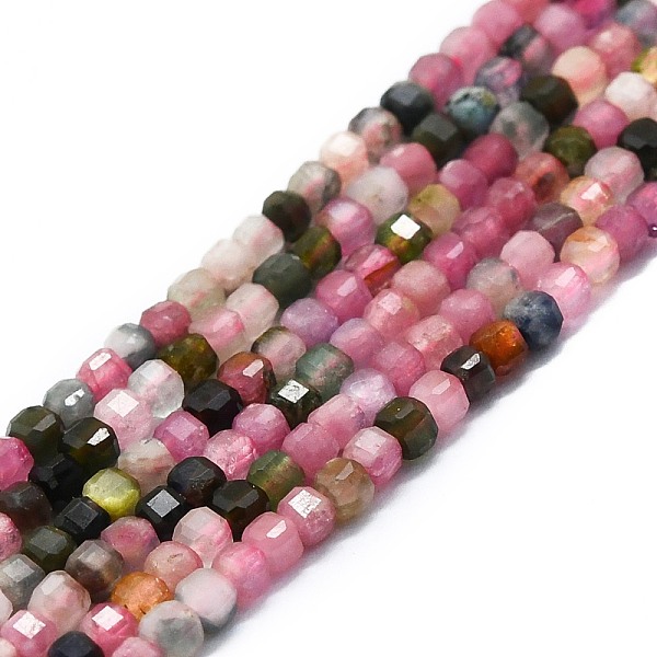 

PandaHall Natural Tourmaline Beads Strands, Faceted, Cube, 2x2x2mm, Hole: 0.6mm, about 182pcs/strand, 15.16''~15.55''(38.5~39.5cm)...