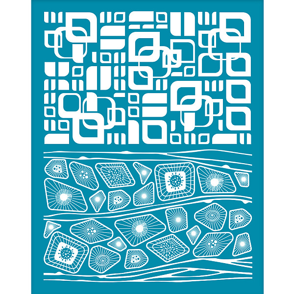 

PandaHall Silk Screen Printing Stencil, for Painting on Wood, DIY Decoration T-Shirt Fabric, Rectangle, 100x127mm Nylon Rectangle Cyan