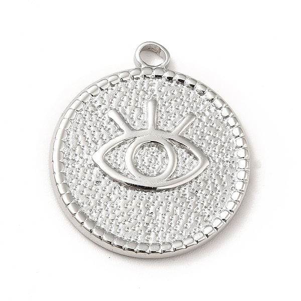 

PandaHall 304 Stainless Steel Pendants, Flat Round with Eye, Stainless Steel Color, 22x19x2mm, Hole: 1.8mm 304 Stainless Steel Flat Round