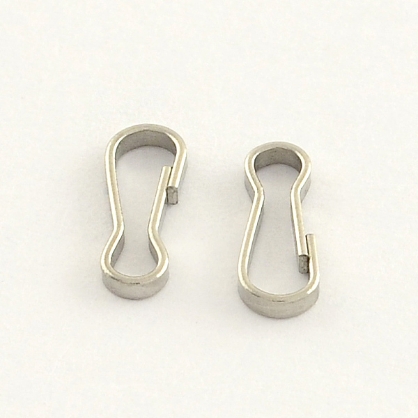 

PandaHall 304 Stainless Steel Keychain Clasp Findings, Stainless Steel Color, 9x3x1mm 304 Stainless Steel