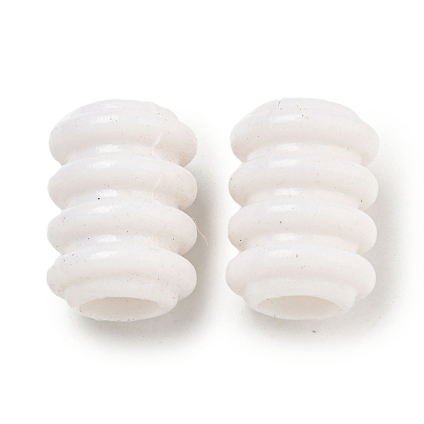 

PandaHall Opaque Acrylic European Beads, Large Hole Beads, Column, White, 15x11mm, Hole: 6mm, about 600pcs/500g Acrylic Column White